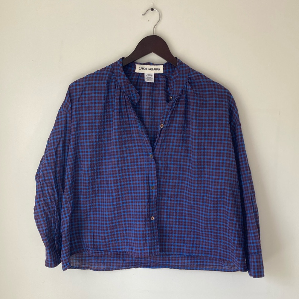 Caron Callahan Daisy Top, Cerulean